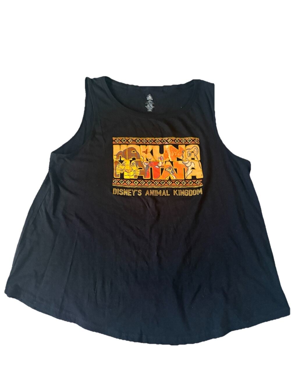 Disney Animal Kingdom Hakuna Matata Plus 3X Black Tank Top Lion King Graphic